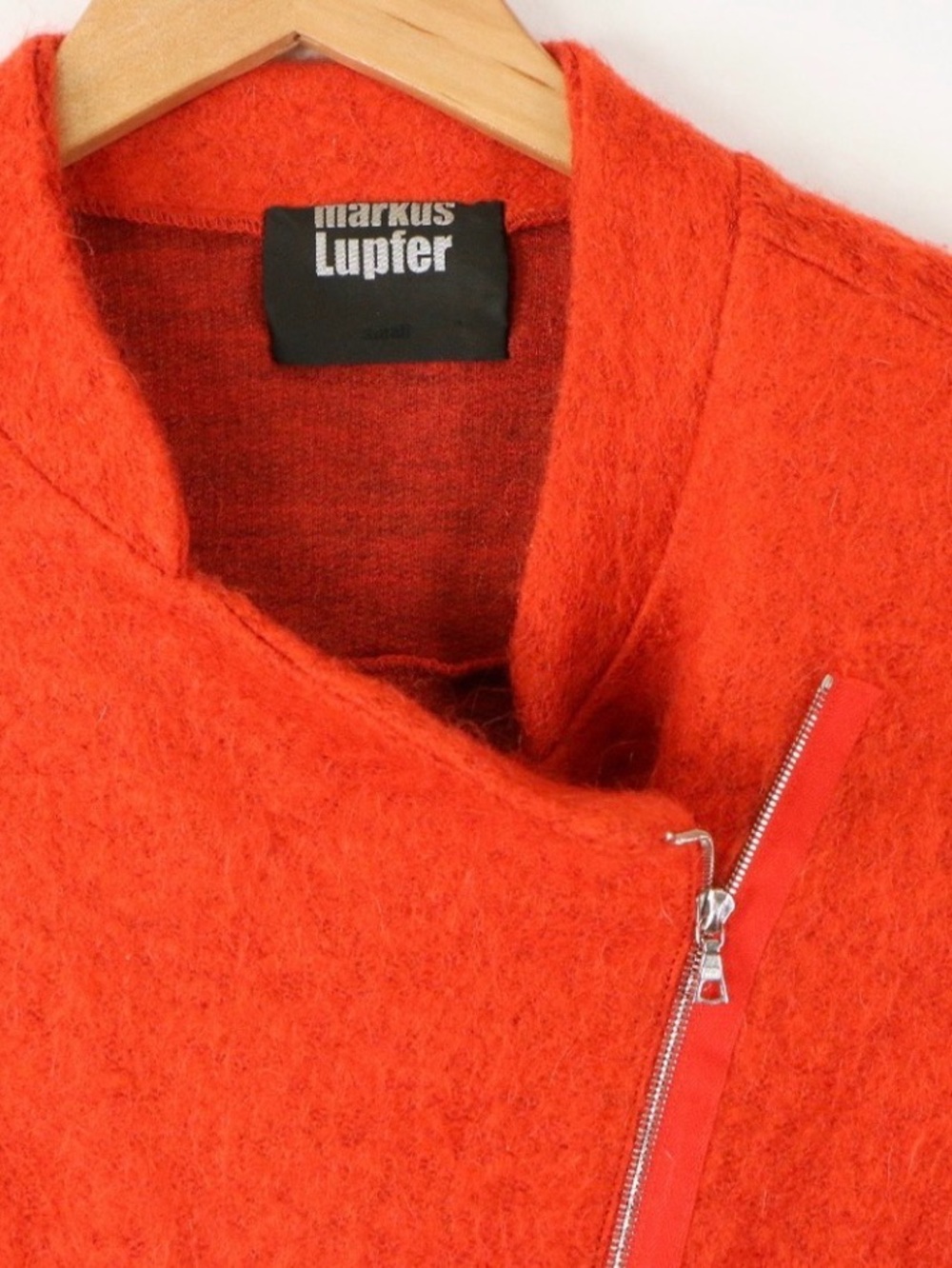 Markus Lupfer Moto Zip Front Wool Mohair Jacket